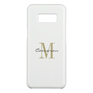 Gold Monogram Initial and Name Personalised Case-Mate Samsung Galaxy S8 Case