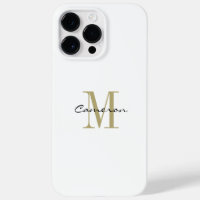Gold Monogram Initial and Name Personalised