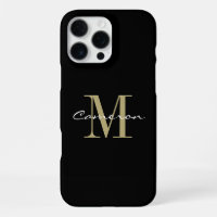 Gold Monogram Initial and Name Personalised