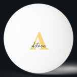 Gold Monogram Initial Custom Name Gift Favours Coo Ping Pong Ball<br><div class="desc">Designed with custom text templates for monogrammed initial & custom name,  this makes a wonderful gift for father's day,  birthday,  wedding party favours etc!</div>