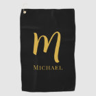 Gold Monogram Letter Initial Elegant Template