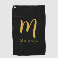 Gold Monogram Letter Initial Elegant Template