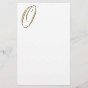 Gold monogram O initials merchandise Stationery