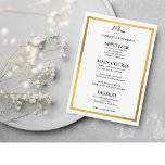 Gold Monogram Simple Elegant Wedding  Menu<br><div class="desc">Elevate your reception with our Classic Wedding Menu,  adorned with a timeless gold border. A touch of elegance to complement your memorable dining experience.</div>