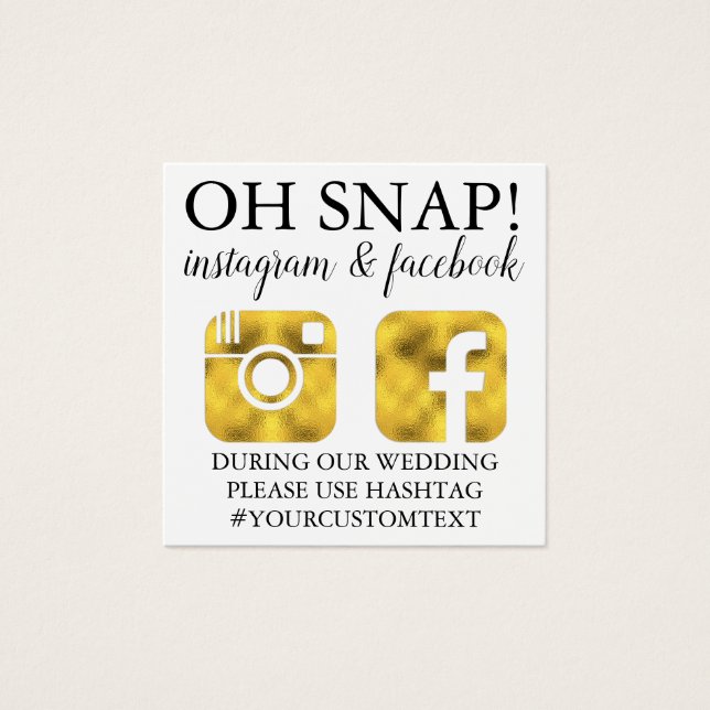 Gold Monogram Social Media Cards (Front)