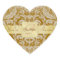 Gold Monogram Tan Damask Invitation Sticker