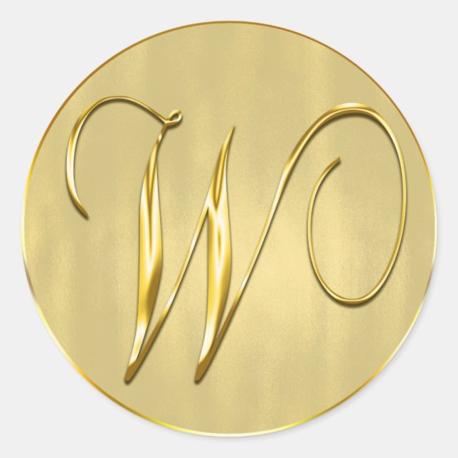 Gold Monogram W Seal (Front)
