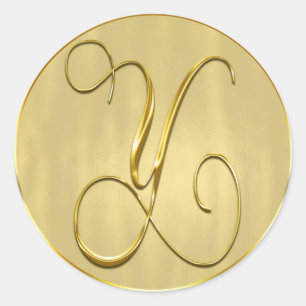 Gold Monogram Y Seal