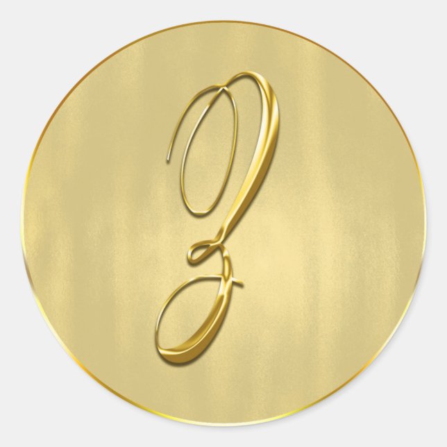 Gold Monogram Z Seal (Front)