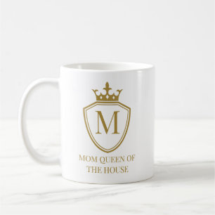 Gold monograme Queen of the house  Coffee Mug