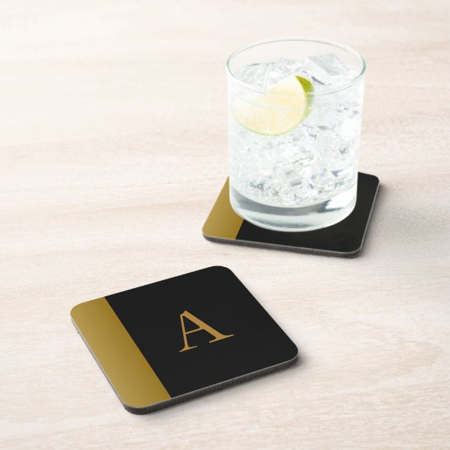 Gold Monogrammed Coasters (Right Side)