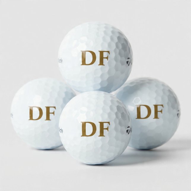Gold Monogrammed Golf Balls (Creator Uploaded)