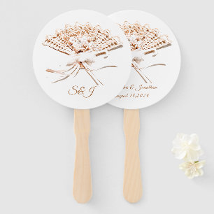 Gold Monogrammed Victorian Fan