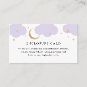 Gold Moon and Purple Clouds Enclosure Card