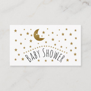 Gold Moon and Stars Baby Shower Invitation