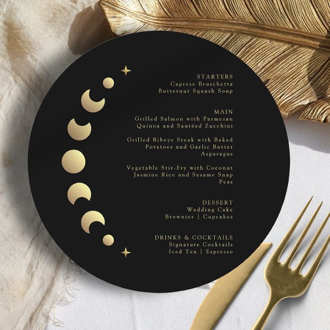 Gold Moon Circle Wedding Menu (Creator Uploaded)