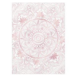 Gold Moon Sun Mandala Celestial Design Tablecloth