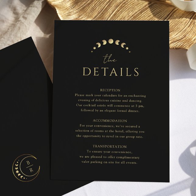 Gold Moon Wedding Enclosure Card (Creator Uploaded)