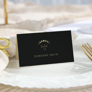 Gold Moon Wedding Place Card
