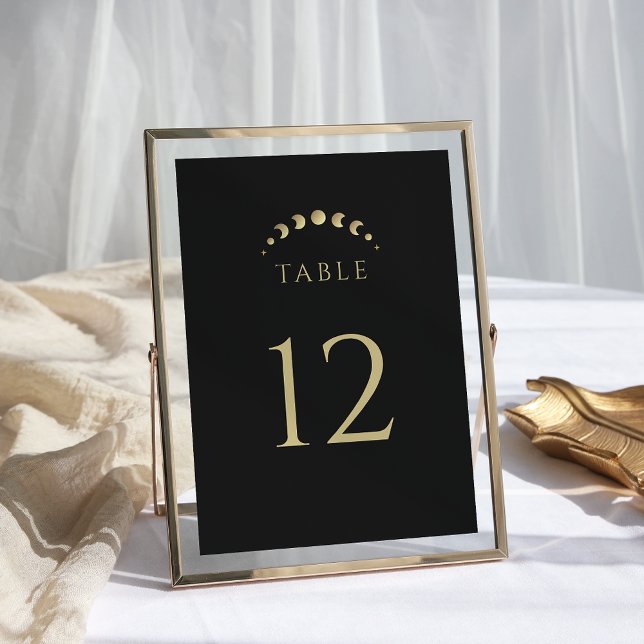 Gold Moon Wedding Table Number (Creator Uploaded)