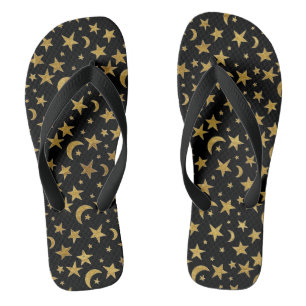 Gold Moons and Stars Thongs