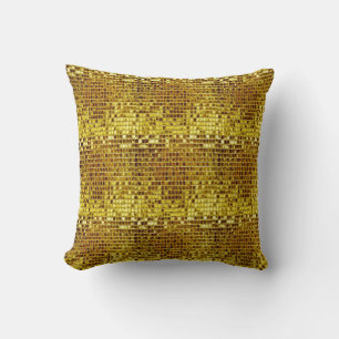Gold Mosaic Elegant Glam Aesthetic Luxury Modern Cushion