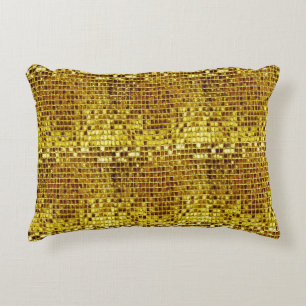 Gold Mosaic Elegant Glam Aesthetic Luxury Modern Decorative Cushion