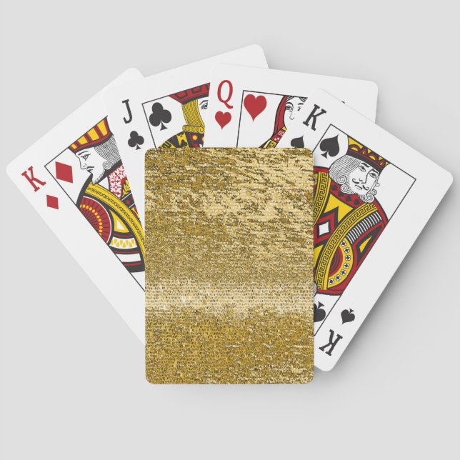 Gold mosaic pattern playing cards (Back)