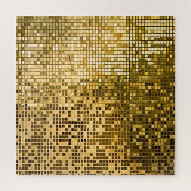 Gold Mosaic: Square Tiles Texture. Jigsaw Puzzle (Vertical)