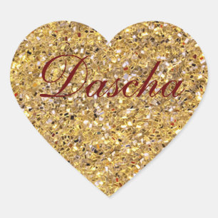 Gold Mosaique Heart Sticker