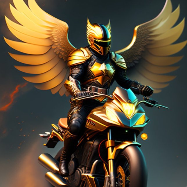 Gold Motorcycle Motorbike Motorcross Sport Tie (Creator Uploaded)