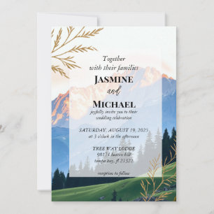 Gold Mountain Landscape Invitation