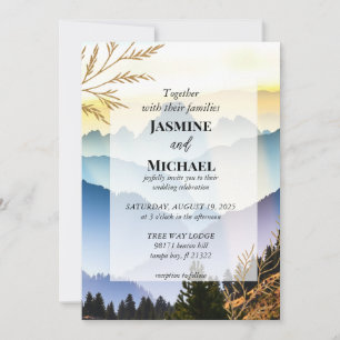 Gold Mountain Rolling Hills Landscape Invitation