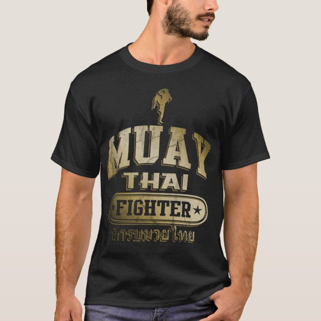 Gold Muay Thai Fighter T-Shirt (Front)