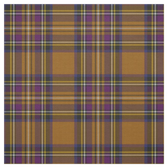Gold multi colour, blue, purple yellow stripe fabric (Swatch)