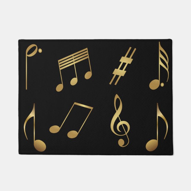 Gold Music Note Rug (Front)