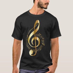 Gold Music Notes  T-Shirt