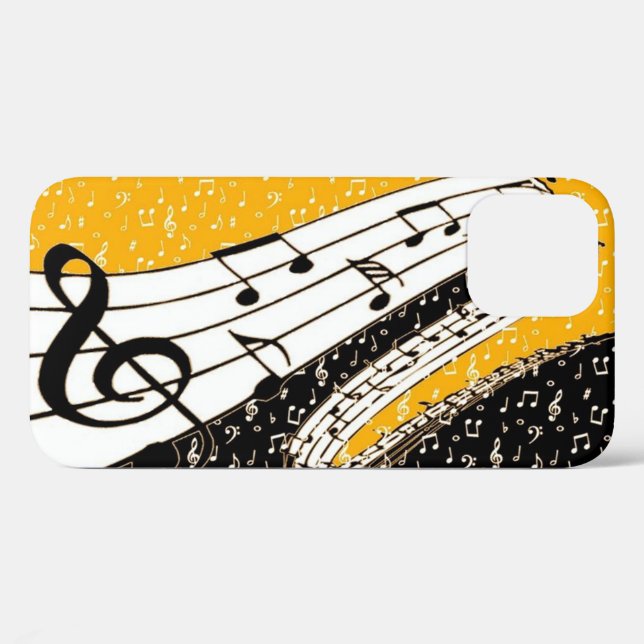 Gold music theme Case-Mate iPhone case (Back (Horizontal))