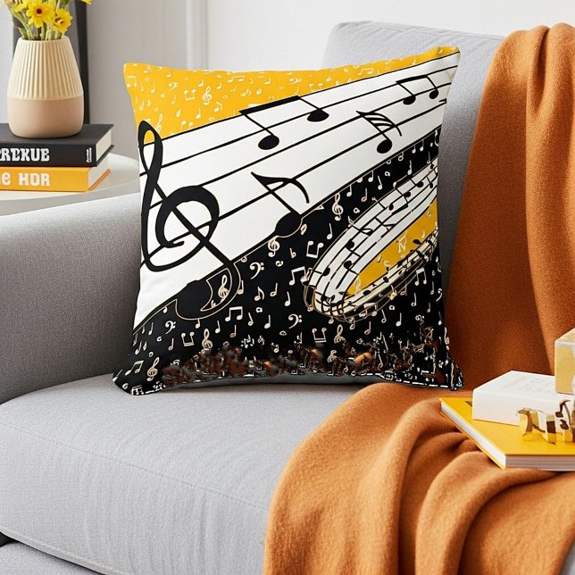 Gold music theme cushion (Creator Uploaded)