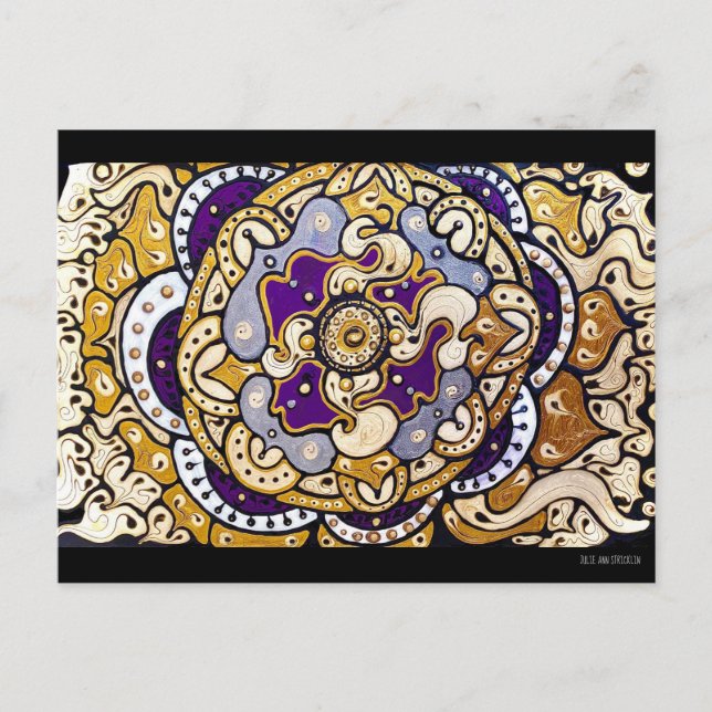 Gold N Lavender  Postcard (Front)