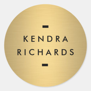 Gold Name Logo Sticker