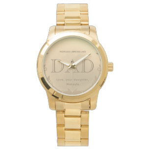 Gold Name Message Dad Watch