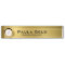 Gold Nameplate with Clock