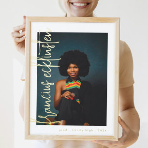 Gold Names Photo graduation Foil Prints