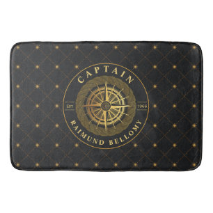 Gold Nautical Bath Mat
