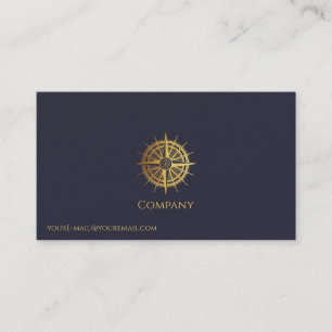 Gold Nautical Business Card