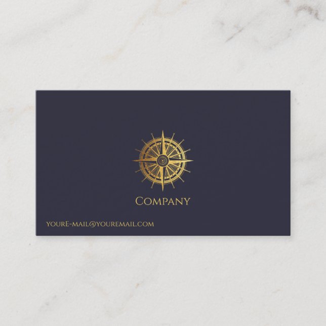 Gold Nautical Business Card (Front)