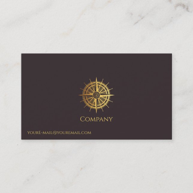 Gold Nautical Business Card (Front)