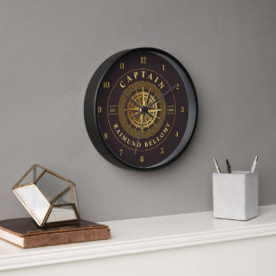 Gold Nautical Clock