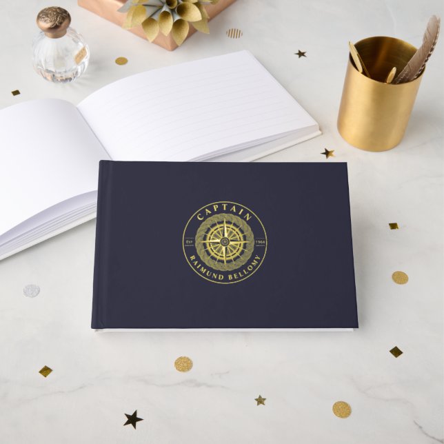 Gold Nautical Guest Book (Front Open)